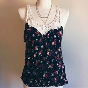 Floral Crochet Tank Top
